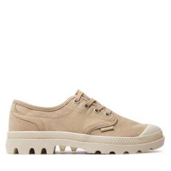 Trampki Palladium. Brązowe trampki Palladium, bez wzorów, bez zapięcia. Za 269.99 zł.