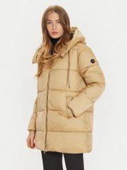 Gaudi Kurtka puchowa 421BD35018 Beżowy Regular Fit. Brązowe kurtki Gaudi, bez wzorów, z puchu, bez kaptura. Za 479.99 zł.