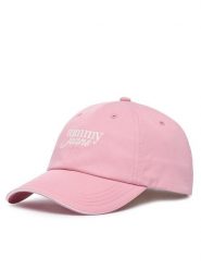 Tommy Jeans Czapka z daszkiem Script AW0AW18973 Różowy jasny. Czerwone czapki z daszkiem Tommy Jeans, bez wzorów, z bawełny. Za 149.99 zł.