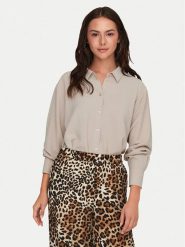 JDY Koszula Kenta 15268316 Beżowy Regular Fit. Brązowe koszule JDY, l, bez wzorów, z syntetyku, bez kołnierzyka, bez ramiączek. Za 69.99 zł.