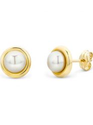Revoni Złote kolczyki-wkrętki z perłami rozmiar: onesize. Białe kolczyki Revoni, z perłą, złote. Za 652.99 zł.