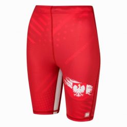 Legginsy krótkie do biegania damskie EXTREME HOBBY 1/3 POLSKA PRIME. Czerwone legginsy EXTREME HOBBY, bez wzorów, z dzianiny, sportowe, krótkie. Za 169.00 zł.