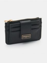 Portfel z imitacji skóry saffiano - czarny. Czarne portfele Sinsay, bez wzorów, ze skóry. Za 19.99 zł.