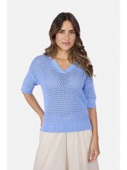LIEBLINGSSTÜCK Sweter "Pinsa" w kolorze błękitnym rozmiar: 42. Niebieskie swetry LIEBLINGSSTÜCK, bez wzorów, z bawełny, bez ramiączek. Za 197.63 zł.