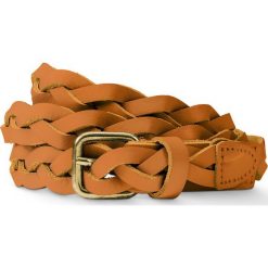 Pasek pleciony ze skóry bonprix wielbłądzia wełna. Paski marki bonprix. Za 44.99 zł.