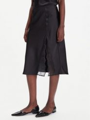 Calvin Klein Spódnica midi LV044C672G Czarny Regular Fit. Czarne spódnice Calvin Klein, xl, bez wzorów, z syntetyku, midi. Za 359.99 zł.