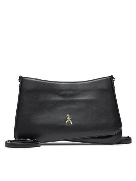 Patrizia Pepe Torebka 2B0102/L132-K103 Czarny. Czarne listonoszki Patrizia Pepe, bez wzorów, ze skóry, bez dodatków. Za 1,419.00 zł.