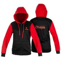 Bluza z kapturem Chaya Zip. Czarne bluzy CHAYA, na zimę, bez wzorów, sportowe, bez ramiączek, z kapturem. Za 266.00 zł.