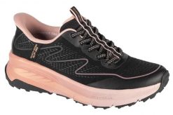 Buty sportowe Sneakersy damskie, Slip-Ins: Switch Back - Mist. Czarne buty treningowe Skechers, bez wzorów, z materiału, przed kostkę, bez zapięcia, trekkingowe. Za 379.99 zł.