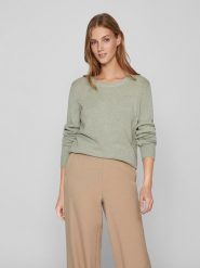 Vila Sweter w kolorze khaki rozmiar: XXL. Brązowe swetry Vila, xxl, bez wzorów, bez ramiączek. Za 62.03 zł.