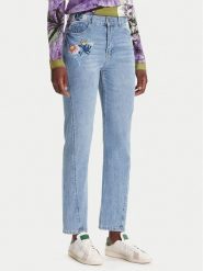 Desigual Jeansy Sunflower 25WWDD23 Niebieski Straight Fit. Niebieskie jeansy Desigual, bez wzorów, z bawełny. Za 419.99 zł.