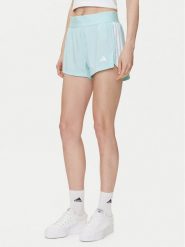 Adidas Szorty sportowe Hyperglam Woven JP4774 Turkusowy Regular Fit. Niebieskie szorty sportowe adidas, bez wzorów, z syntetyku, na fitness i siłownię. Za 99.99 zł.