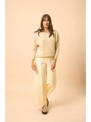 Just Cashmere Kaszmirowy sweter "Rebecca" w kolorze beżowym rozmiar: S. Brązowe swetry Just Cashmere, s, bez wzorów, z kaszmiru, bez ramiączek. Za 391.99 zł.