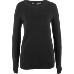 Sweter z kieszonką bonprix czarny. Swetry marki INESIS. Za 59.99 zł.