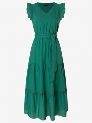 More & More Sukienka w kolorze morskim rozmiar: 46. Niebieskie sukienki More & More, bez wzorów, z bawełny, bez kołnierzyka, bez ramiączek, maxi. Za 220.12 zł.