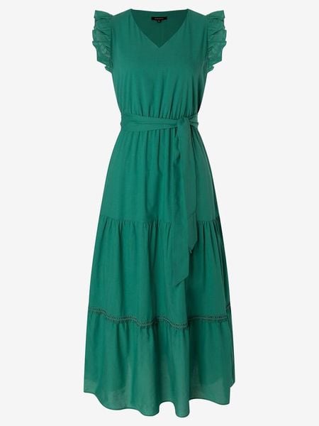 More & More Sukienka w kolorze morskim rozmiar: 46. Niebieskie sukienki More & More, bez wzorów, z bawełny, bez kołnierzyka, bez ramiączek, maxi. Za 220.12 zł.