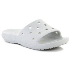 Klapki Crocs Classic Slide W 206121-1FT beżowy. Brązowe klapki bez wzorów, casualowe, bez obcasa, bez zapięcia. Za 239.37 zł.