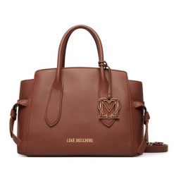 Torebka LOVE MOSCHINO. Brązowe torebki klasyczne Love Moschino, bez wzorów, klasyczne, bez dodatków. Za 1,009.00 zł.