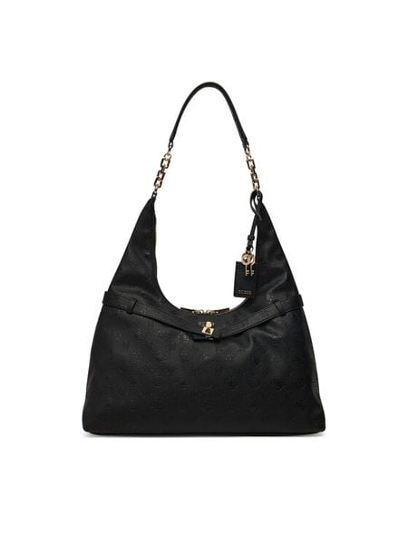Guess Torebka Ella HWPD97 46010 Czarny. Czarne torebki klasyczne Guess, z aplikacjami, ze skóry, bez dodatków. Za 634.99 zł.
