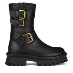 Botki Badura. Czarne botki Badura, bez wzorów, bez obcasa, na płaskiej podeszwie, bez zapięcia. Za 321.99 zł.