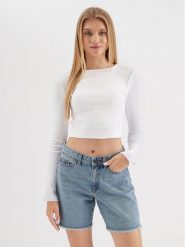 Noisy May Bluzka Maya 27027280 Biały Slim Fit. Białe bluzki Noisy May, l, bez wzorów, z bawełny, bez kołnierzyka, bez ramiączek. Za 59.99 zł.