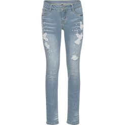 Dżinsy Skinny z haftem bonprix jasnoniebieski "bleached". Jeansy marki bonprix. Za 69.99 zł.