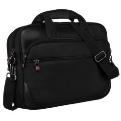 Torba na laptopa Peterson PTN GBP-21-1-G czarny. Czarne torby na laptopa Peterson, bez wzorów, ze skóry. Za 199.99 zł.