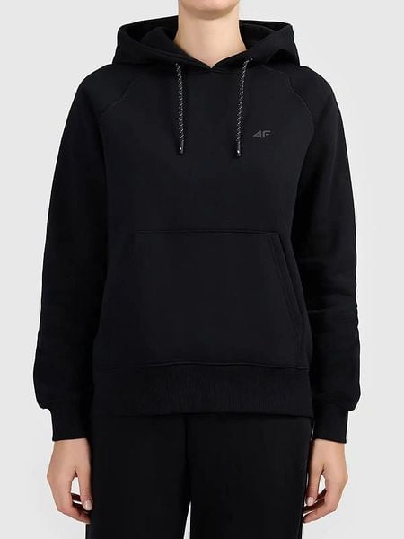 4F Bluza w kolorze czarnym rozmiar: XL. Czarne bluzy 4f, xl, bez wzorów, bez ramiączek, z kapturem. Za 100.52 zł.