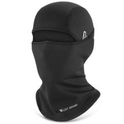 Czapka zimowa polarowa ciepła na głowę i twarz z otworem na okulary. Czarne czapki zimowe WEST BIKING, bez wzorów, z materiału, sportowe. Za 71.60 zł.