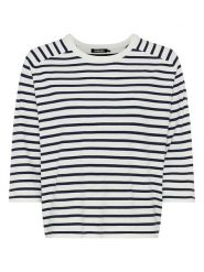 Olsen Sweter w kolorze granatowo-białym rozmiar: 42. Białe swetry Olsen, bez wzorów, bez ramiączek. Za 139.95 zł.