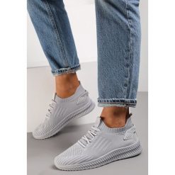Szare Buty Sportowe Floria. Szare buty sportowe lifestyle Renee, z aplikacjami, eleganckie, przed kostkę, bez zapięcia. W wyprzedaży za 63.99 zł.