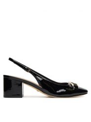 Guess Czółenka FLTCL2 PAF05 Czarny. Czarne czółenka Guess, z aplikacjami, ze skóry, bez obcasa, bez zapięcia. Za 489.99 zł.