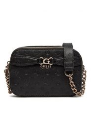 Guess Torebka Arlena Logo (PG) HWPG93 36140 Czarny. Czarne listonoszki Guess, z aplikacjami, ze skóry, bez dodatków. Za 529.99 zł.