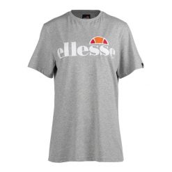 Koszulka treningowa damska Ellesse Albany. Szare t-shirty sportowe Ellesse, l, bez wzorów, z bawełny, bez ramiączek, na fitness i siłownię. Za 129.99 zł.