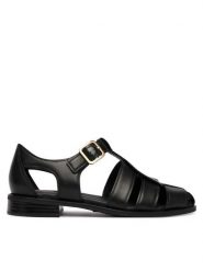 Clarks Sandały Hana Sun 26181215 Czarny. Czarne sandały Clarks, bez wzorów, ze skóry, bez obcasa, na płaskiej podeszwie, bez zapięcia. Za 429.99 zł.