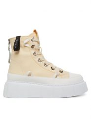 Inuikii Trampki Matilda Canvas High 30103-025 Beżowy. Brązowe trampki Inuikii, bez wzorów, z materiału, bez zapięcia. Za 989.99 zł.