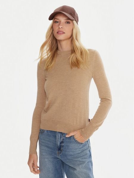 Robe di Kappa Sweter Emmy 64114YW Beżowy Regular Fit. Brązowe swetry Robe di Kappa, s, bez wzorów, z wełny, bez ramiączek. Za 135.99 zł.