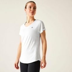 Koszulka sportowa z krótkim rękawem damska Vigilant. Białe t-shirty sportowe Dare 2b, l, bez wzorów, ze skóry, bez ramiączek, na fitness i siłownię. Za 153.00 zł.