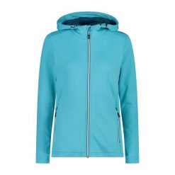 Polar z kapturem dla kobiet CMP. Niebieskie bluzy z polaru CMP, bez wzorów, z polaru, trekkingowe. Za 389.00 zł.