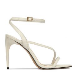 Sandały Eva Minge. Białe sandały Eva Minge, bez wzorów, bez obcasa, bez zapięcia. Za 429.99 zł.