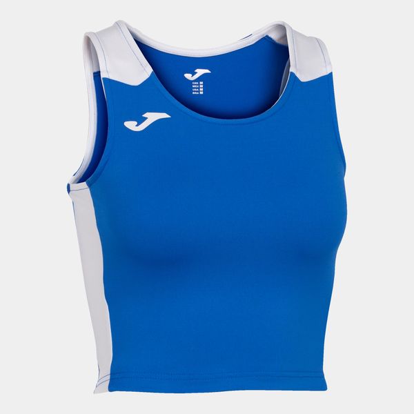 Tank top do biegania damski Joma Record II Crop top. Białe topy Joma, m, bez wzorów, sportowe, bez kołnierzyka, bez ramiączek. W wyprzedaży za 112.00 zł.