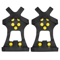 Raczki na buty turystyczne, antypoślizgowe nakładki kolce rozmiar 35-38 czarne. Czarne buty trekkingowe Springos, bez wzorów, bez zapięcia, trekkingowe. Za 8.99 zł.