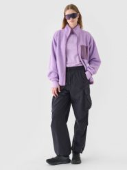 4F Spodnie casual cargo damskie - czarne S. Czarne spodnie materiałowe 4f, bez wzorów, z bawełny, casualowe. W wyprzedaży za 59.99 zł.