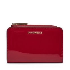 Duży Portfel Damski Coccinelle. Czerwone portfele Coccinelle, bez wzorów. Za 389.99 zł.