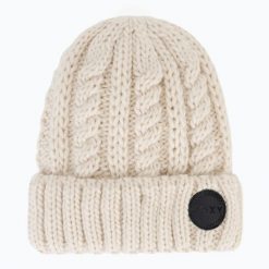 Czapka zimowa damska ROXY Tram Beanie. Białe czapki zimowe Roxy, bez wzorów, z dzianiny, klasyczne. Za 129.99 zł.