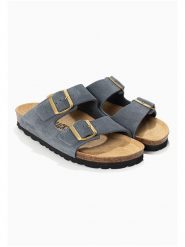 BACKSUN Skórzane klapki "Bali" w kolorze szarym rozmiar: 36. Szare klapki Backsun, bez wzorów, ze skóry, klasyczne, z otwartym noskiem, bez obcasa, bez zapięcia. Za 130.99 zł.