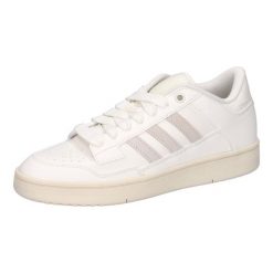 Buty Kobieta Adidas Rapid Court Low biały. Białe buty treningowe adidas, bez wzorów, z gumy, bez zapięcia, do koszykówki. Za 259.99 zł.