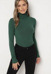 Zielony Golf Sweter z Wiskozą i Kaszmirem Zailaya. Zielone swetry Born2be, s, bez wzorów, z jeansu, bez ramiączek. W wyprzedaży za 59.49 zł.