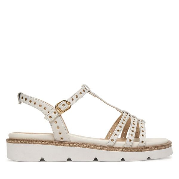 Sandały Tamaris. Białe sandały Tamaris, bez wzorów, bez obcasa, na płaskiej podeszwie, bez zapięcia. Za 369.99 zł.