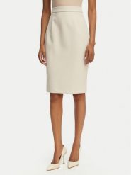 Maryley Spódnica 26EB710/43LA Beżowy Regular Fit. Brązowe spódnice Maryley, l, bez wzorów, z syntetyku, mini. Za 229.99 zł.